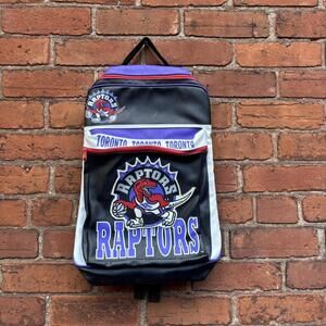 Vintage Toronto raptors leather backpack 1994 OS